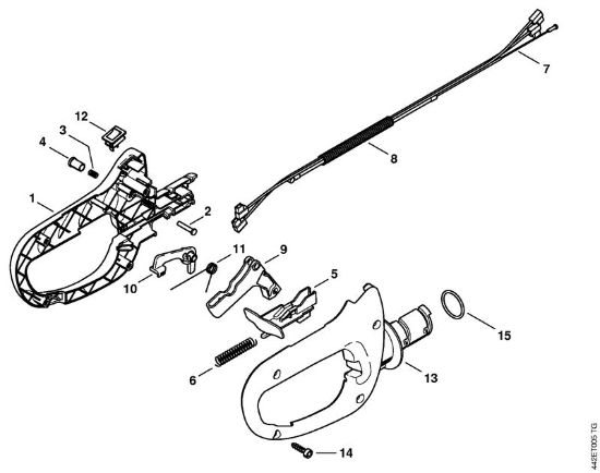 Cortasetos (HS) HS 81 R Empuóadura de mando HS 81 de la marca Stihl