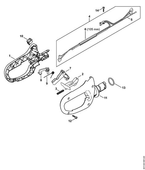 Cortasetos (HS) HS 82 R Empuóadura de mando HS 82 de la marca Stihl