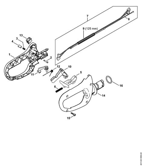 Cortasetos (HS) HS 82 R Empuóadura de mando HS 82 (40.2018) de la marca Stihl