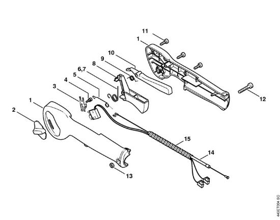 Cortasetos (HS) HS 86 T Empuóadura de mando HS 86 de la marca Stihl