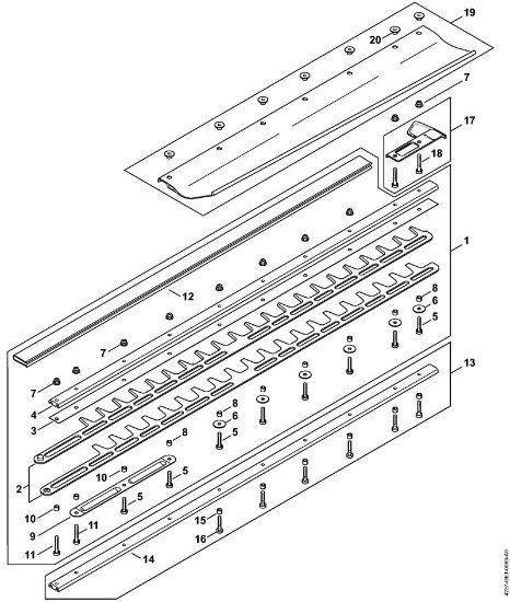 Cortasetos (HS) HS 87 R Dispositivo de corte 750 mm R (41.2018) de la marca Stihl