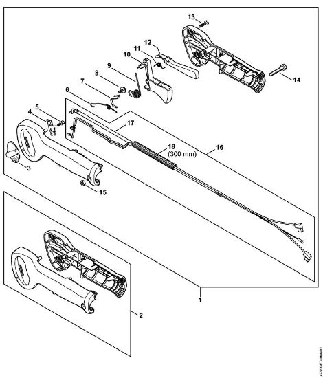 Cortasetos (HS) HS 87 R Empuóadura de mando HS 87 (41.2018) de la marca Stihl