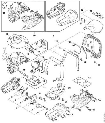 Imagen de Carcasa de la empuáadura, Carcasa del motor, Mádulo electránico HSA 100.0