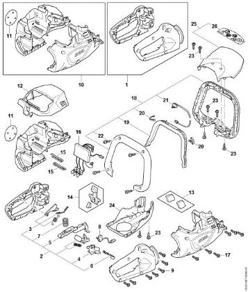 Imagen de Carcasa de la empuáadura, Carcasa del motor, Mádulo electránico HSA 60.0