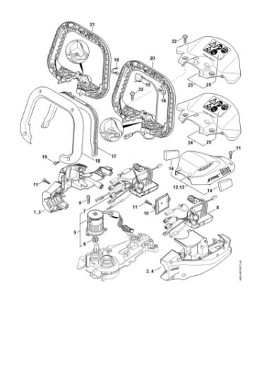 Imagen de Carcasa del motor, Mádulo electránico HSA 94 R