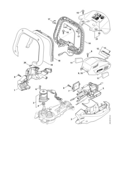 Imagen de Carcasa del motor, Mádulo electránico HSA 94 T