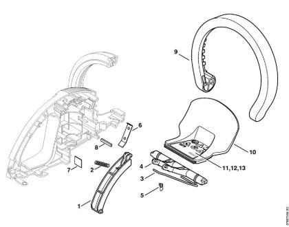 Cortasetos eléctrico (HSE) HSE 41 Empuóadura de mando de la marca Stihl