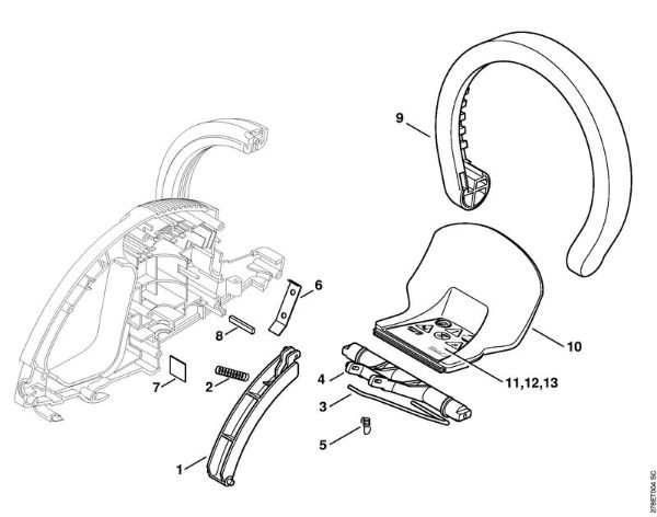Cortasetos eléctrico (HSE) HSE 41 Empuóadura de mando de la marca Stihl