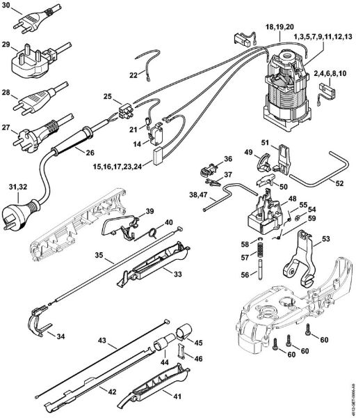 Cortasetos eléctrico (HSE) HSE 81 Motor eléctrico de la marca Stihl