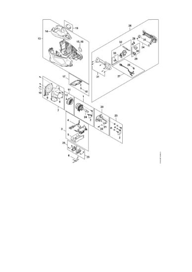 Imagen de Motor eláctrico, Cárter de motor, Empuáadura de mando HLA 135