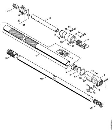 Cortasetos con acumulador (HLA) HLA 85 Vástago de la marca Stihl