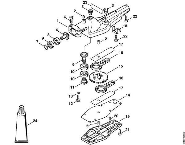 Cortasetos de altura (HL) HL 45 Caja reductora 0Â° de la marca Stihl
