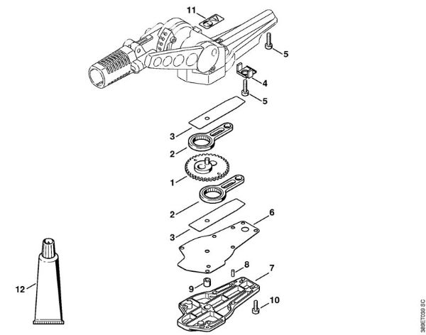 Cortasetos de altura (HL) HL 75 Engranaje de cuchillas ajustable en 135Â° de la marca Stihl