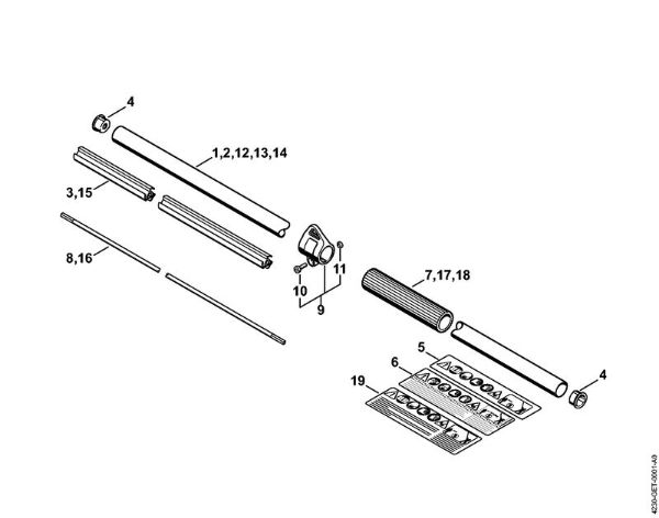 Cortasetos de altura (HL) HL 75 Vástago de la marca Stihl