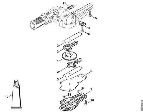 Cortasetos de altura (HL) HL 75 K Engranaje de cuchillas ajustable en 135Â° de la marca Stihl
