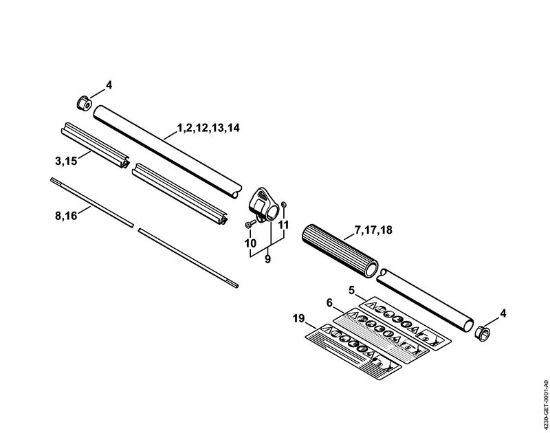 Cortasetos de altura (HL) HL 75 K Vástago de la marca Stihl