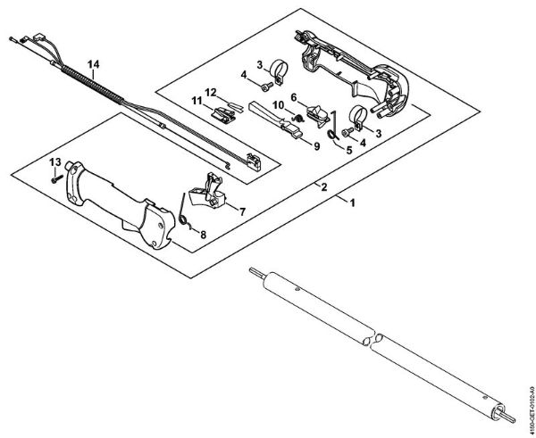 Cortasetos de altura (HL) HL 90 K Empuóadura de la marca Stihl