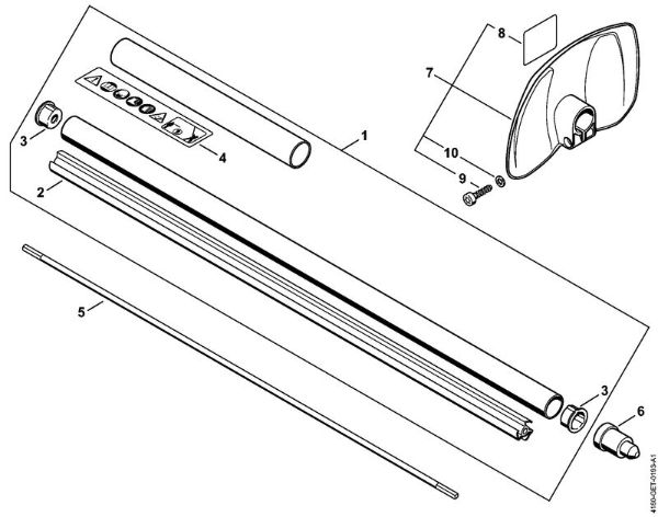 Cortasetos de altura (HL) HL 90 K Vástago, Protector salvamanos de la marca Stihl