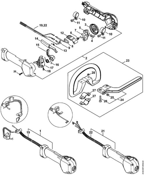 Cortasetos de altura (HL) HL 92 C-E Empuóadura de mando de la marca Stihl