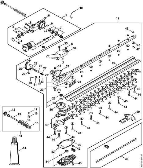 Cortasetos de altura (HL) HL 92 C-E Engranaje acodado ajustable en 145Â°, 500 mm de la marca Stihl