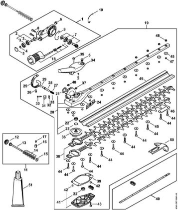 Cortasetos de altura (HL) HL 92 KC-E Engranaje acodado ajustable en 145Â°, 500 mm de la marca Stihl