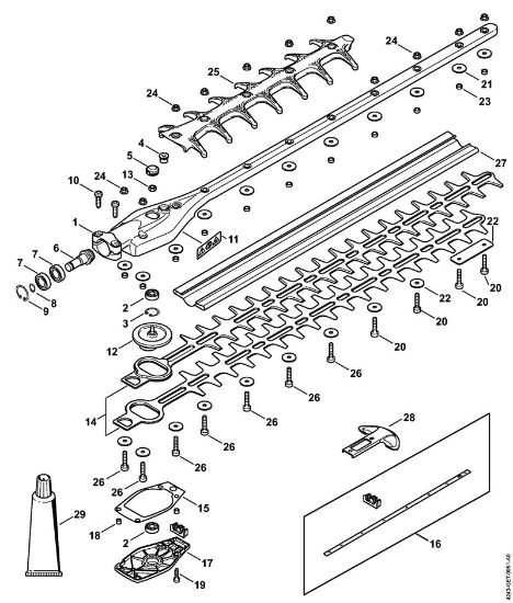 Cortasetos de altura (HL) HL 94 C-E Caja reductora 0Â° 600 mm de la marca Stihl