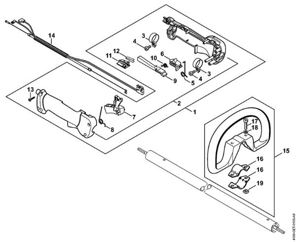 Cortasetos de altura (HL) HL 95 K Empuóadura de la marca Stihl