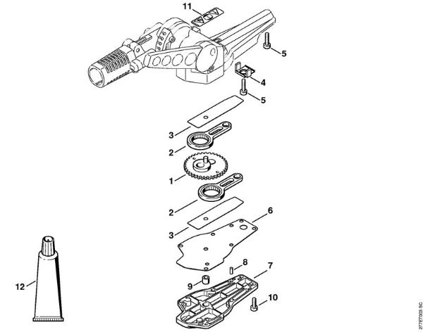 Cortasetos de altura eléctrico (HLE) HLE 71 K Engranaje de cuchillas ajustable en 125Â° de la marca Stihl