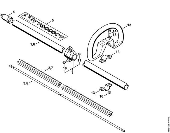 Cortasetos de altura eléctrico (HLE) HLE 71 K Vástago, Manillar tubular cerrado de la marca Stihl