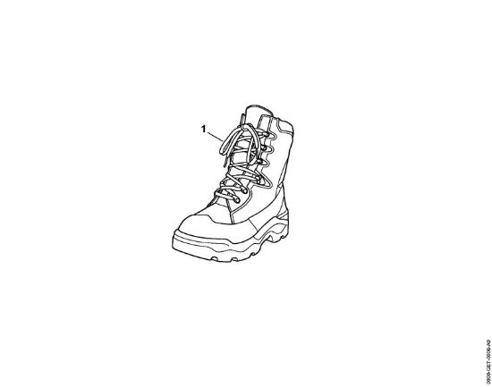 Cordones Botas de cuero MS Dynamic GTX 46 Botas de cuero para motosierra DYNAMIC GTX de la marca Stihl