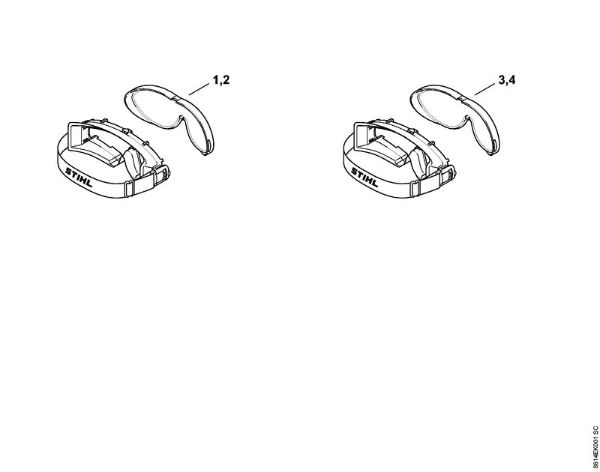 Protectores de la cara y protectores para los oí­dos Gafas protectoras ULTRASONIC, ahumadas Gafas protectoras ULTRASONIC de la marca Stihl