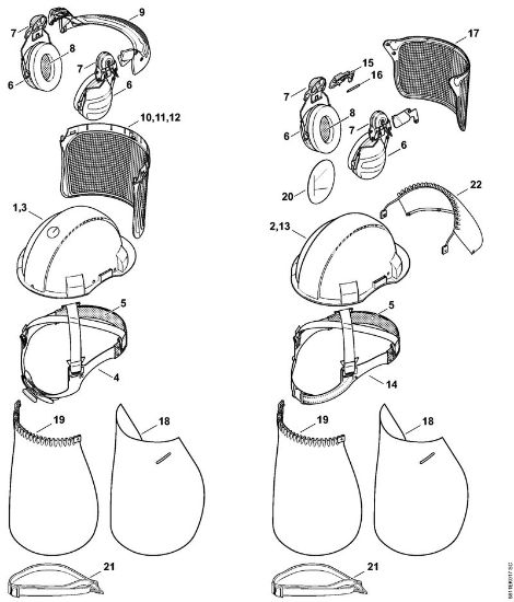Protectores para la cabeza Juego de protecciÂ´pn para la cabezaÂ EXPERT Juegos de protección para la cabeza EXPERT de la marca Stihl