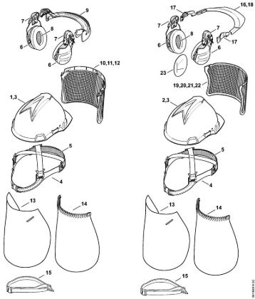 Protectores para la cabeza Protector de cabeza juego de casco SPECIAL Juegos de protección para la cabeza SPECIAL de la marca Stihl
