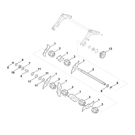 Imagen de F - Unidad de escarificador RL 540.0
