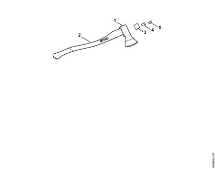 Herramientas para partir Hacha bávara 1250 g Hacha bávara de la marca Stihl