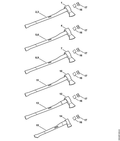 Herramientas para partir Hacha de talar AX 28 CS Hacha de talar de la marca Stihl