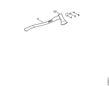 Herramientas para partir Hacha ILTIS-Canadá 1000 g Hacha ILTIS-Canadá de la marca Stihl