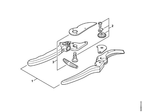 Tijeras Tijera de jardinero F2 Tijera de jardinero F2 de la marca Stihl