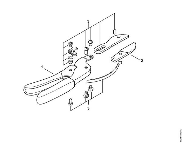 Tijeras Tijera de jardinero PG 25 Tijera de jardinero Amboss de la marca Stihl