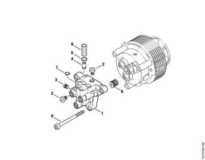 Limpiadora de alta presión a gasolina (RB) RB 301 Bloque de válvulas de la marca Stihl
