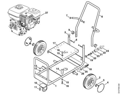 Limpiadora de alta presión a gasolina (RB) RB 301 Carro de la marca Stihl