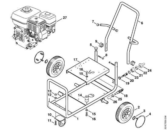 Limpiadora de alta presión a gasolina (RB) RB 301 Carro de la marca Stihl