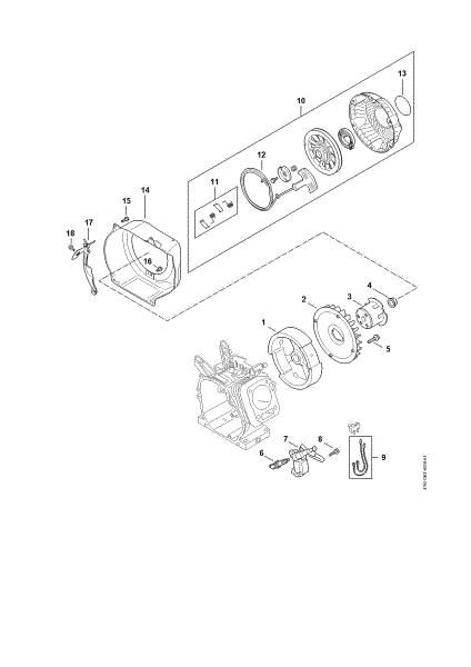 Imagen de Sistema de encendido, Rueda de ventilacián, Mecanismo de arranque RB 400 Dirt Boss