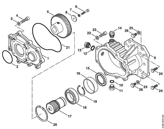 Limpiadora de alta presión a gasolina (RB) RB 402 Caja reductora de la marca Stihl
