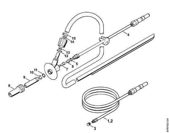 Limpiadora de alta presión a gasolina (RB) RB 402 Juego para limpiar tuberí­as, Equipo de chorro híºmedo y arena de la marca Stihl
