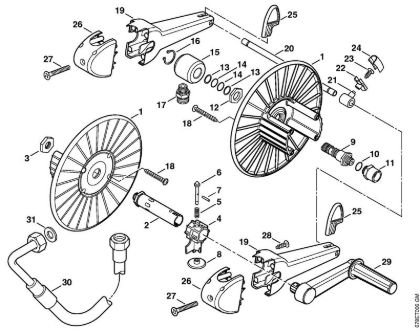 Limpiadora de alta presión a gasolina (RB) RB 402 Tambor de manguera de la marca Stihl