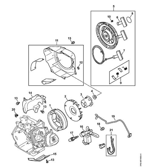 Limpiadora de alta presión a gasolina (RB) RB 800 Sistema de encendido, Rueda de ventilación, Mecanismo de arranque de la marca Stihl