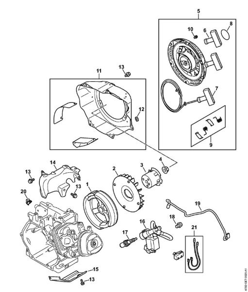 Limpiadora de alta presión a gasolina (RB) RB 800 Sistema de encendido, Rueda de ventilación, Mecanismo de arranque de la marca Stihl