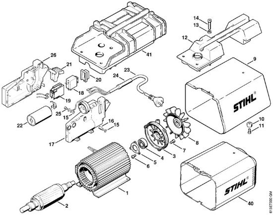 Limpiadora eléctrica de alta presión (RE) RB 220 K Motor eléctrico RE 220 K, 240 K, Interruptor de pie RE 240 K de la marca Stihl