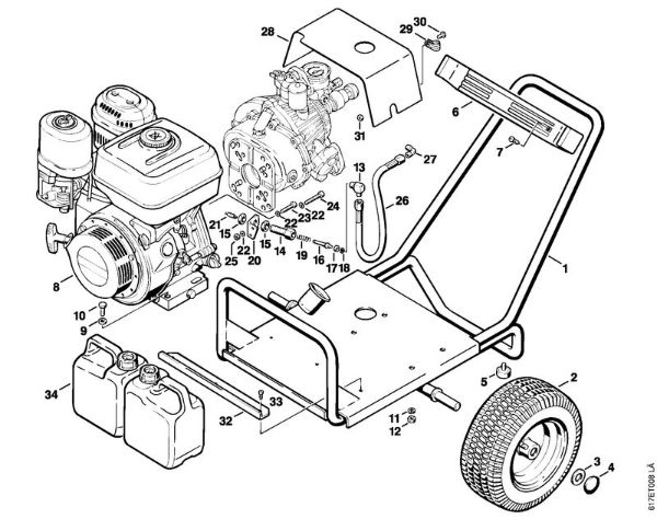 Limpiadora eléctrica de alta presión (RE) RB 400 K Carro RB 400 K de la marca Stihl